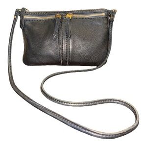 Fossil Pebbled Leather Bag with Brass hardware two front pockets. BP 5